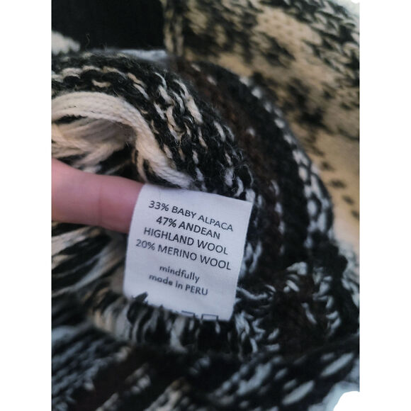 NYMANE NADIA SWEATER BLACK/CREAM KNIT Size Small - Picture 9 of 9